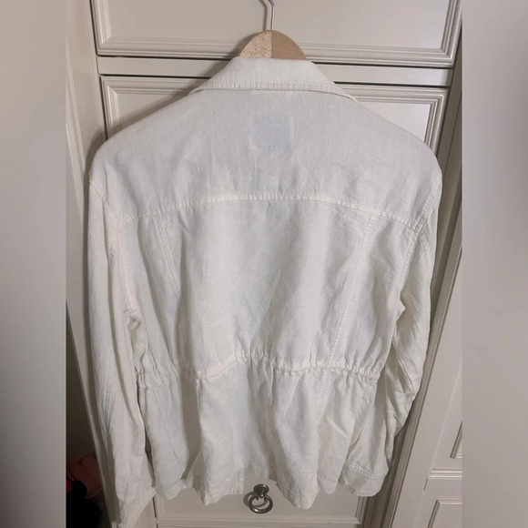 Old Navy Cream‎ Linen Jacket lightweight Size Small - Picture 2 of 4